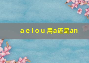 a e i o u 用a还是an